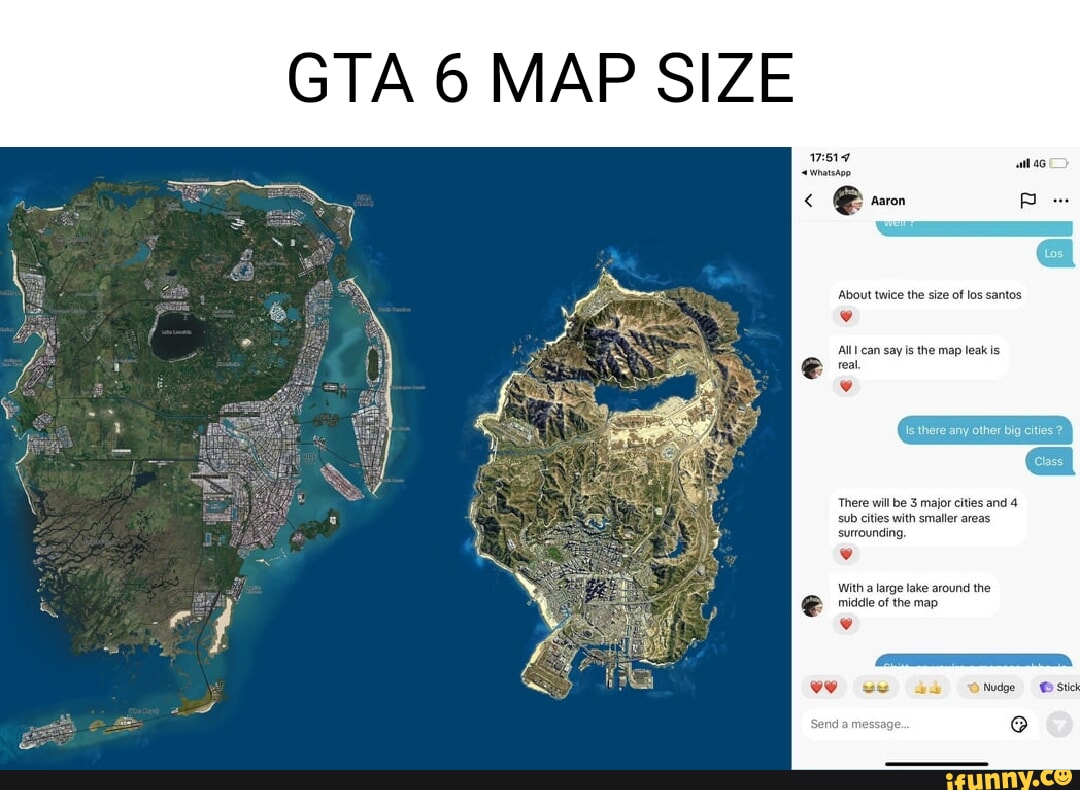 GTA 6 MAP SIZE About twice the size of los santos Alll can say is the ...