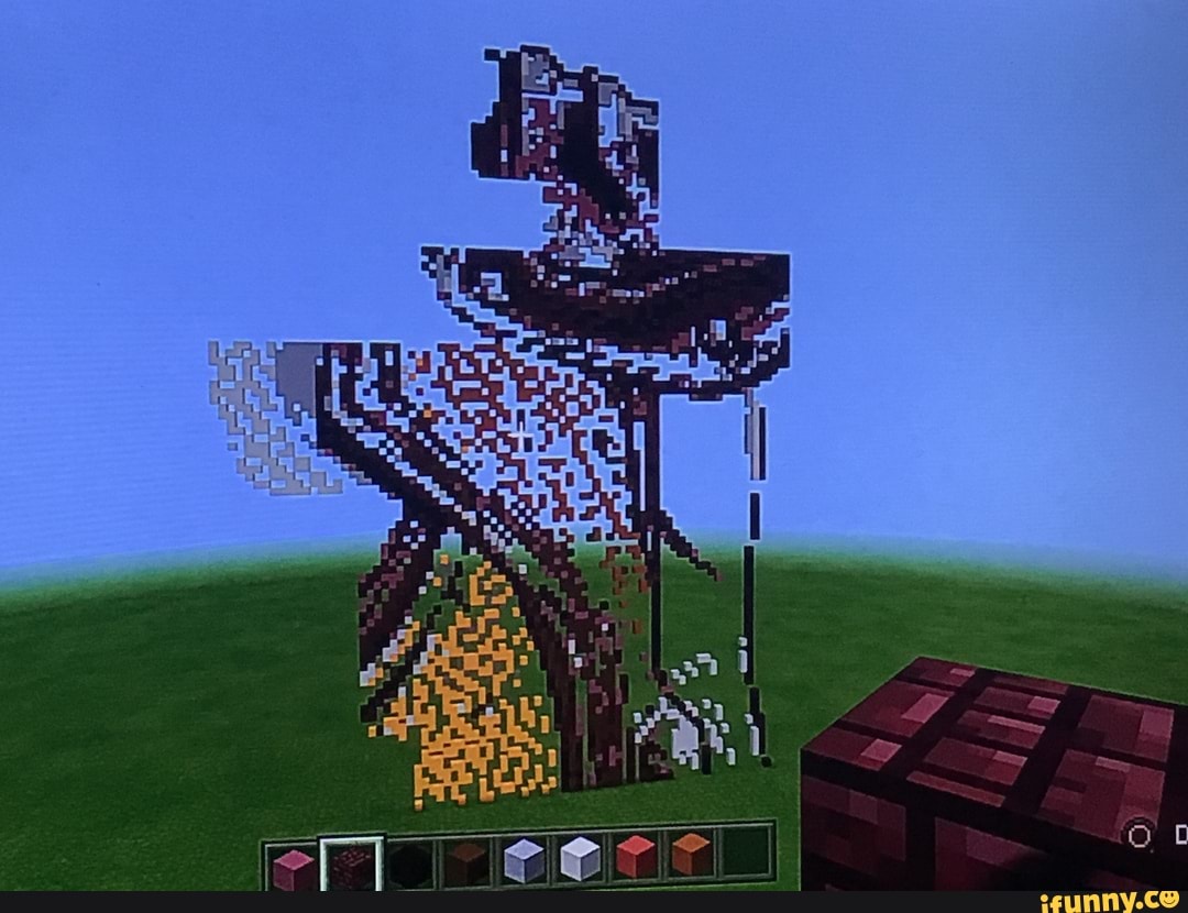 Lilith pixel art in Minecraft, in stages - iFunny