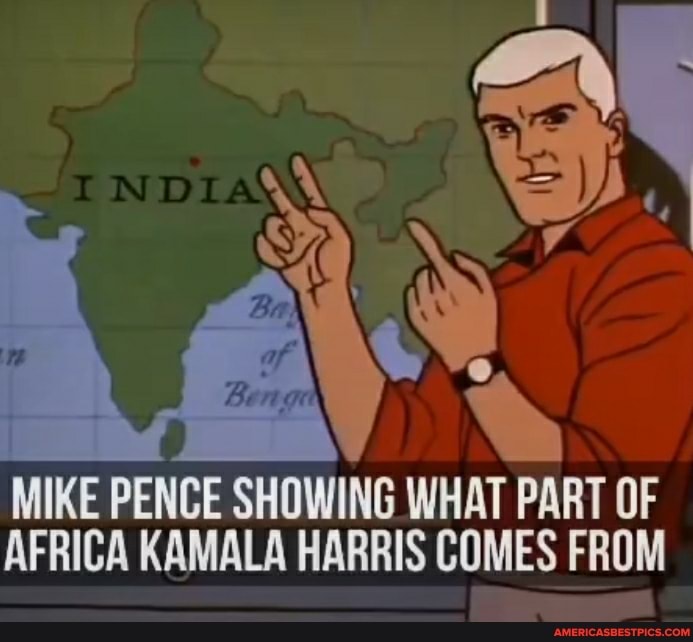 MIKE PENCE SHOWING WHAT PART OF AFRICA KAMALA HARRIS COMES FROM