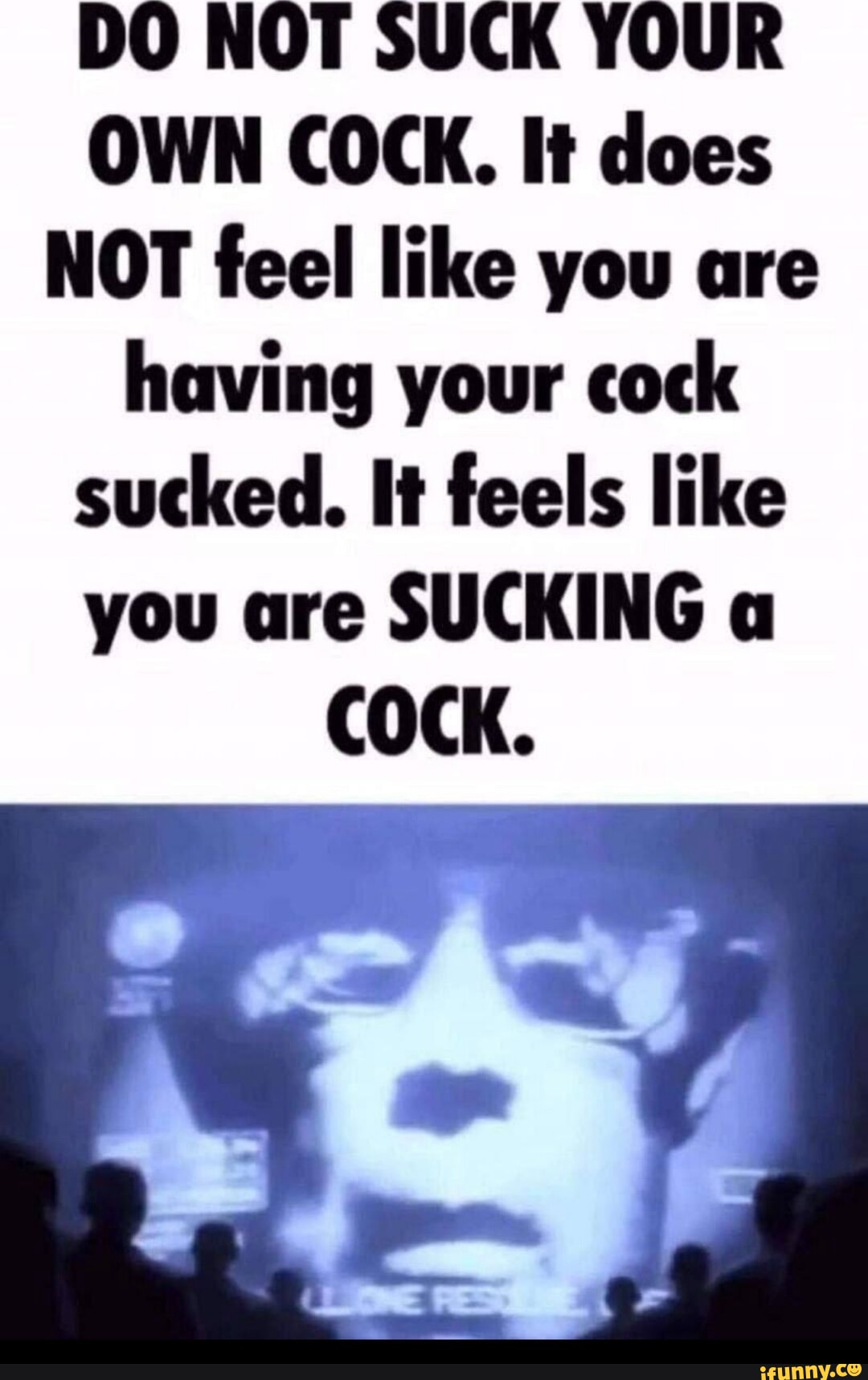 DO NOT SUCK YOUR OWN COCK. It does NOT feel like you are having your cock  sucked. It feels like you are SUCKING a COCK. - iFunny