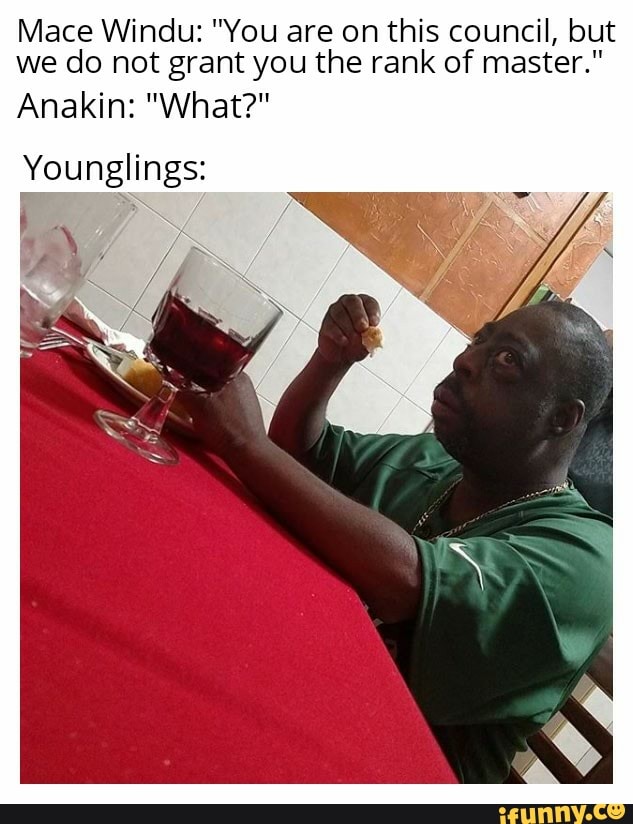 Mace Windu "You are on this council, but we do not grant you the rank