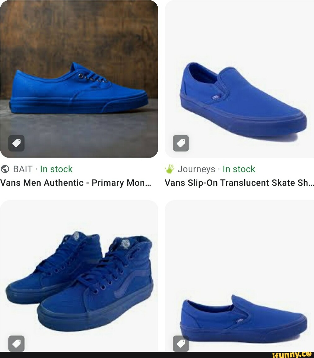 All blue outlet vans journeys