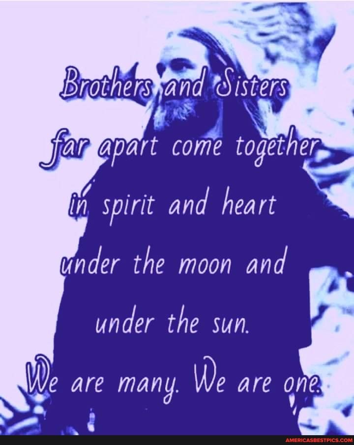 toget
part
in Spirit and heart
er the moon and
un der the SUN.
We are many. We are one: