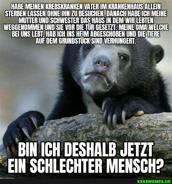 Ich mensch schlechter bin ein