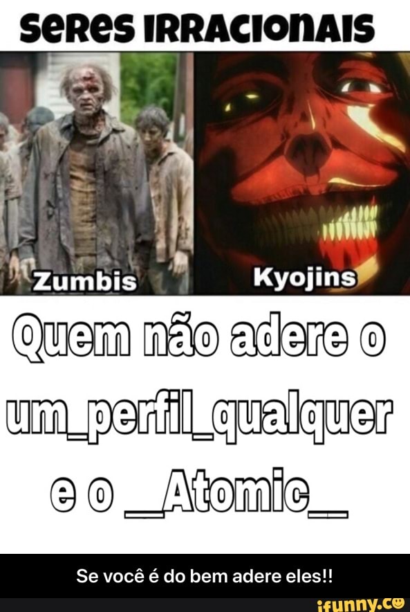 SERES IRRACIONAIS
Se você é do bem adere eles!! - Se você é do bem adere eles!!