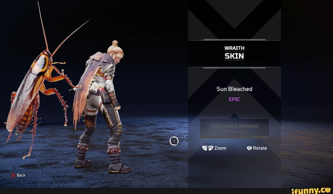 Back WRAITH SKIN Sun Bleached EPIC CHALLENGE REWARD Zoom Rotate iFunny