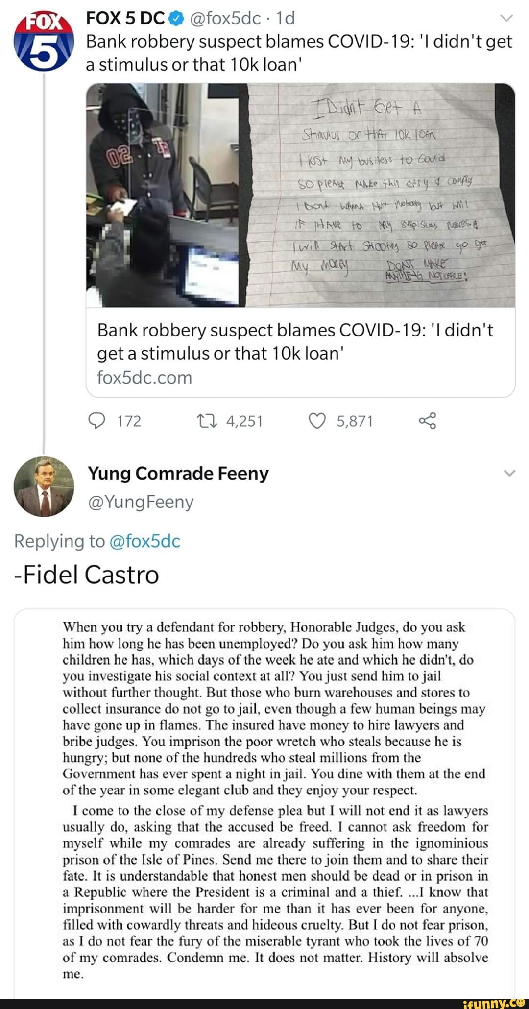 Bank robbery suspect blames COVID19 �Il didn�t get a Bank robbery suspect blames COVID19 �Il didn�t get a