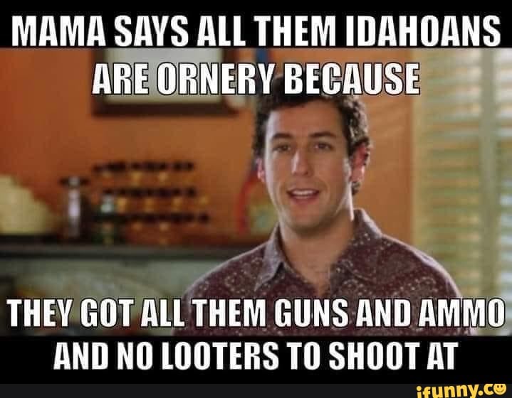 THEY GOT ALL THEM GUNS AND AMMO
AND NO LOOTERS TO SHOOT AT