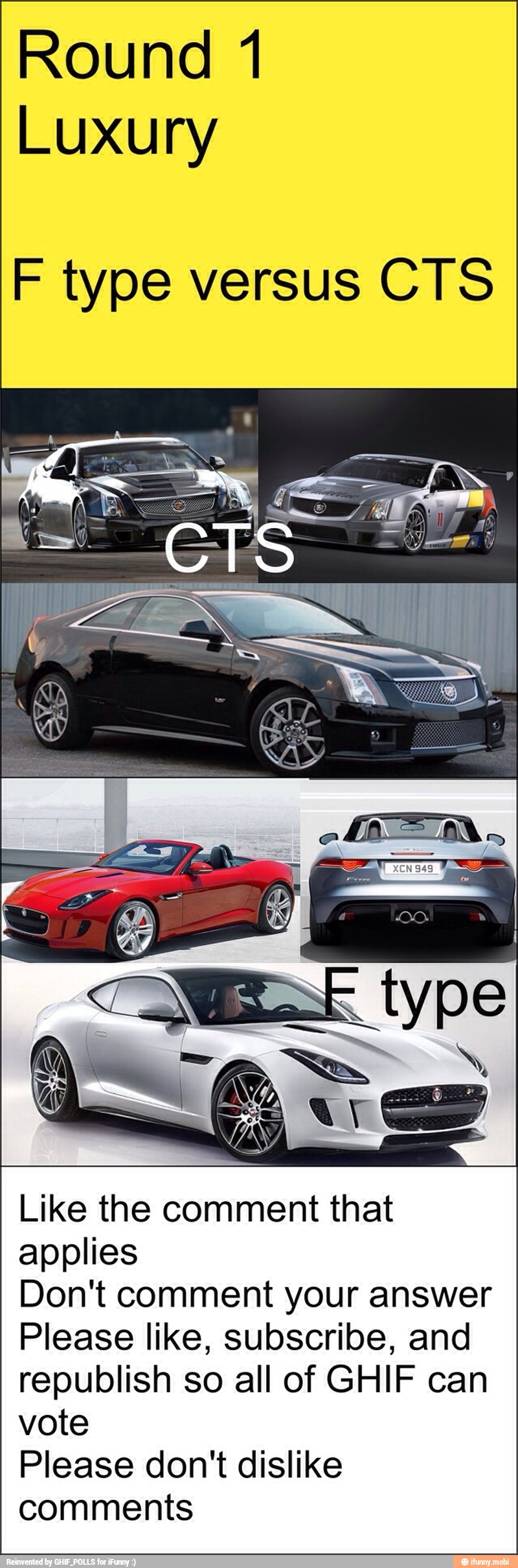 Round 1
Luxury
F type versus CTS