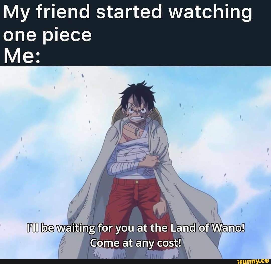 My Friend Started Watching One Piece Me I Ll Be Waiting For You At The Land Of Wano Come At Any Cost Ifunny