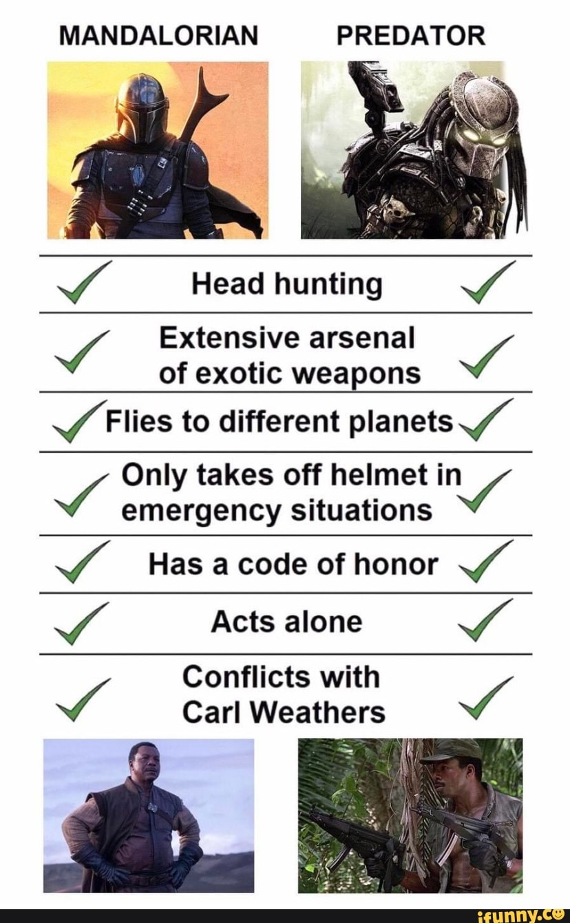 MANDALORIAN PREDATOR Head hunting Extensive arsenal of exotic weapons ...