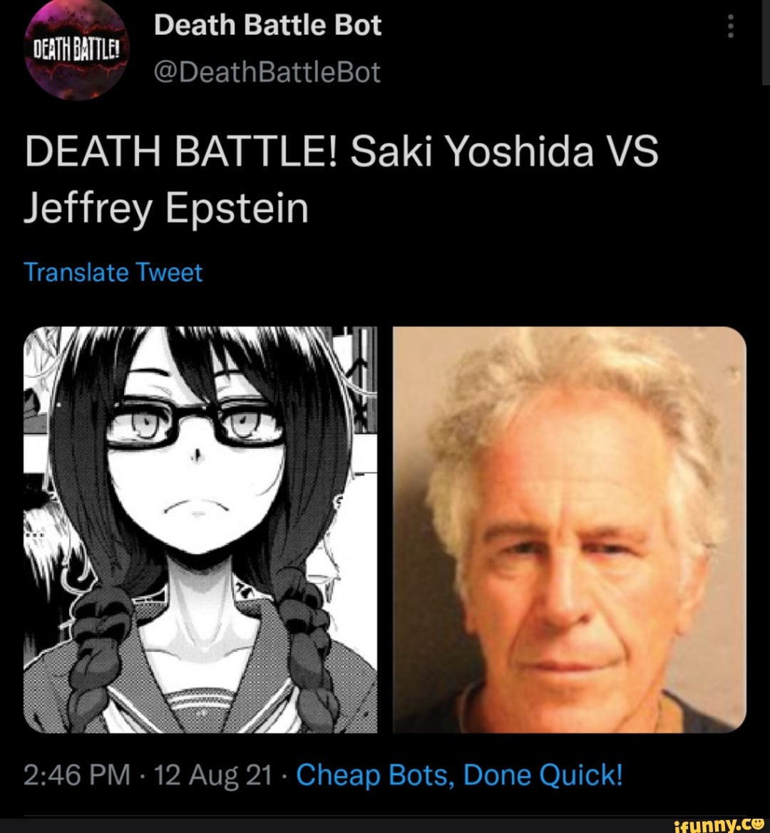 Death Battle Bot DEATH BATTLE! @DeathBattleBot DEATH BATTLE! Saki ...