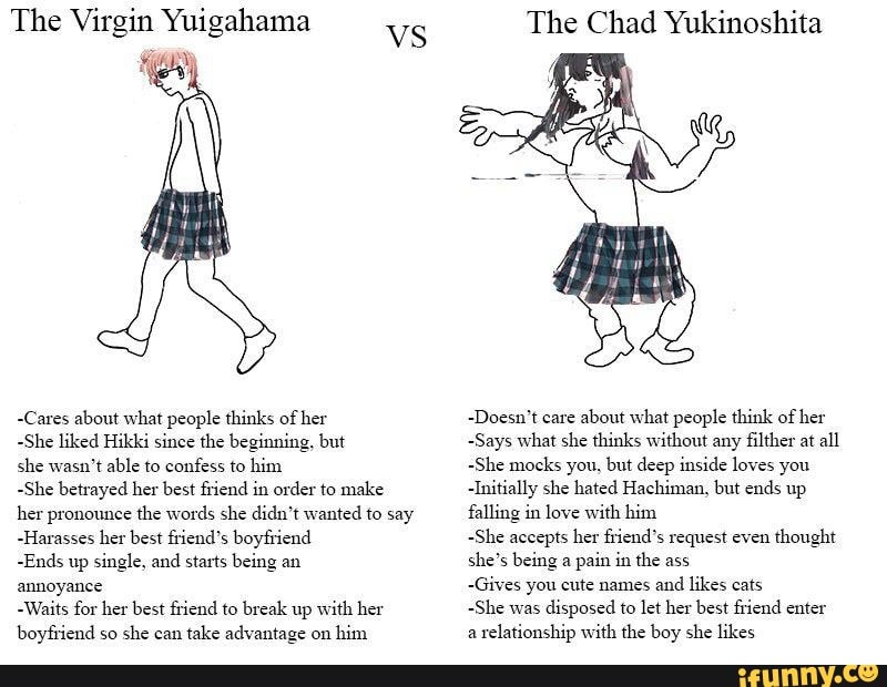 Yandere Simulator version, Virgin vs. Chad