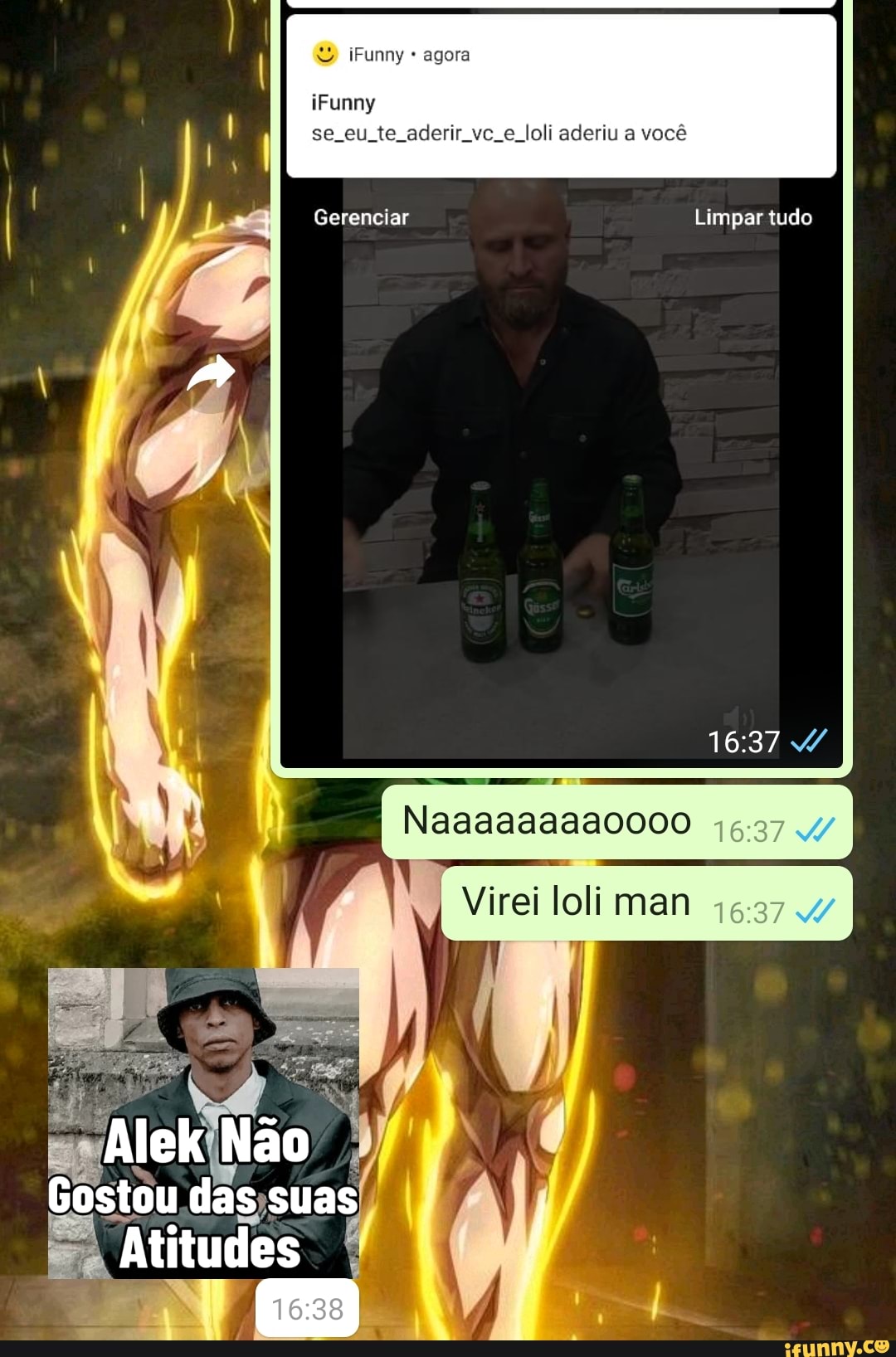 iFunny * agora
iFunny
se eu te aderir vc. e loli aderiu a você
Gerenciar Limpar tudo
Naaaaaaaaoo00
Virei loli man
Gostou das suas
"Atitudes