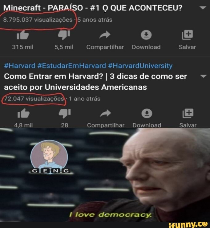 O 1 Q QUE ACONTECEU?
Como Entrar em Harvard? I 3 dicas de como ser
aceito por Universidades Americanas
2.047 visualizações 1 ano atrás
48 mil 28
v
Compartilhar Download Salvar