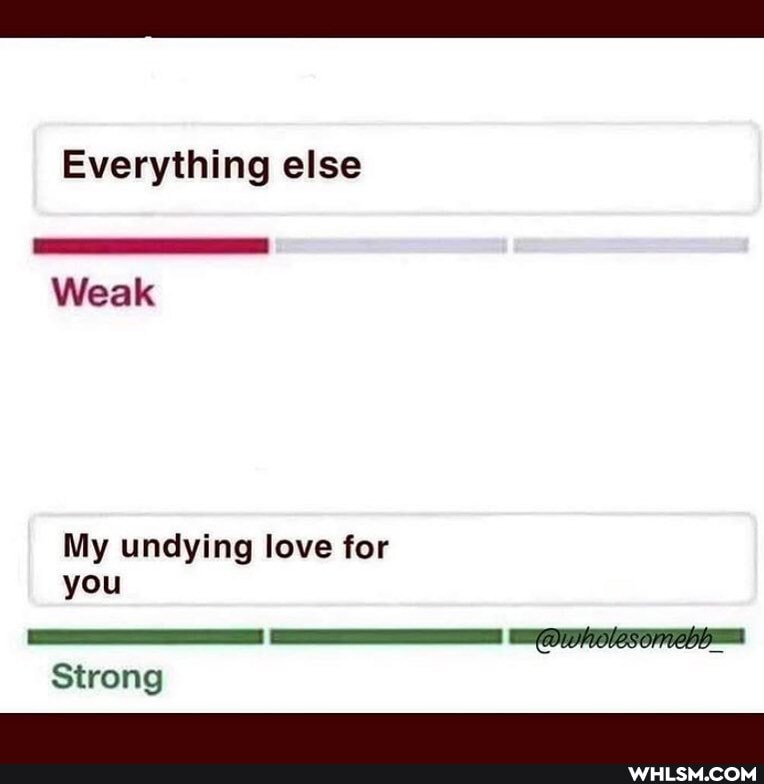 Everything else
Weak
My undying love for you
SS s
Strong