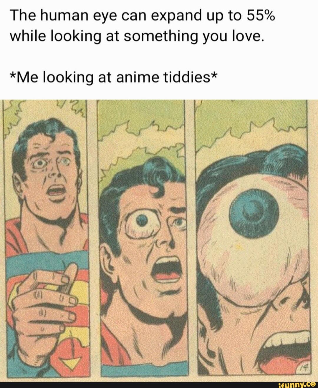 The human eye can expand up to 55%
while looking at something you love.
*Me looking at anime tiddies*