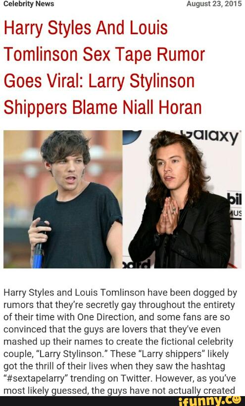 Harry Styles And Louis Tomlinson Sex Tape Rumor Goes Viral Larry Stylinson Shippers Blame Niall