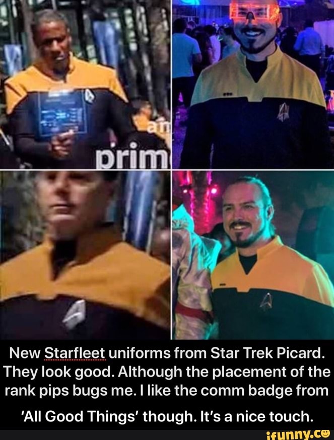 New ﬁtgrtleet uniforms from Star Trek Picard. They look good. Although ...