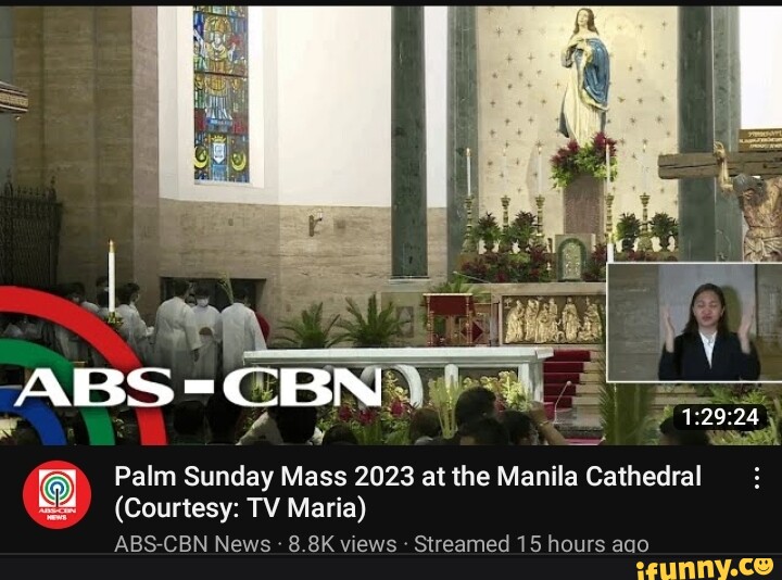 CB Al Palm Sunday Mass 2023 at the Manila Cathedral (Courtesy TV Maria