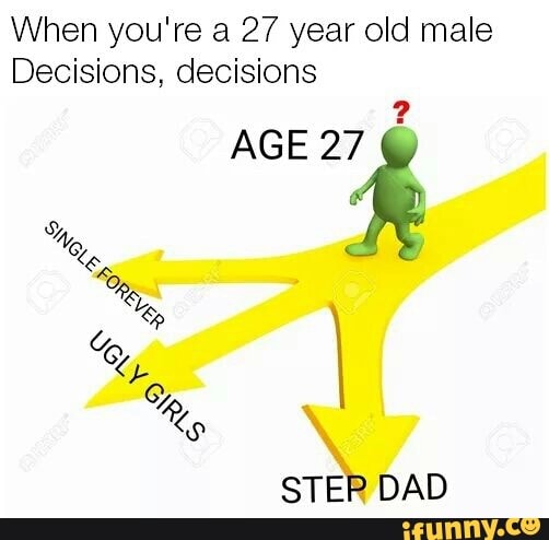 When you're a 27 year old male
Decisions, decisions
2
AGE 27
