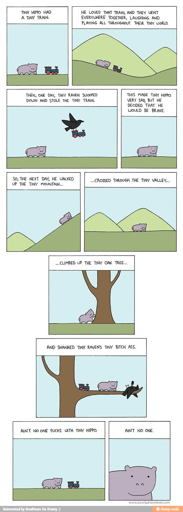 ...CLIMBED UP THE TINY OAK TREE...
A
AND SHANKED TINY RAVEN'S TINY BITCH ASS.