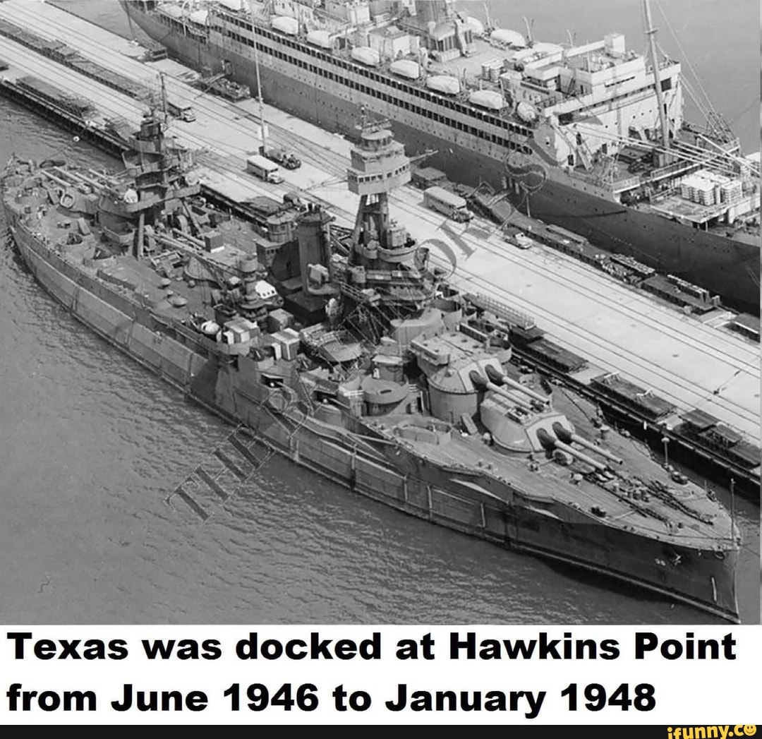 Texas was docked at Hawkins Point
from June 1946 to January 1948