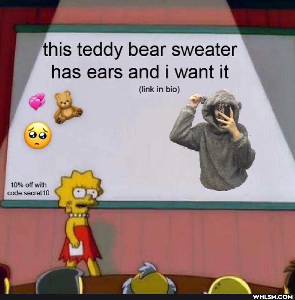 this teddy bear sweater has ears and i want it
(link in bio)
10% off with
