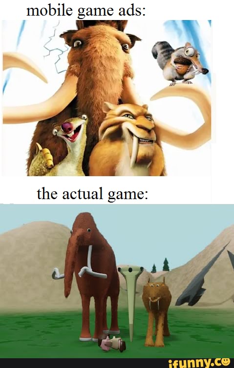 mobile game ads:
ry
the actual game: