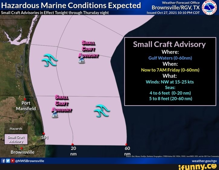 Hazardous Marine Conditions Expected TX 'Small Craft Advisories in ...