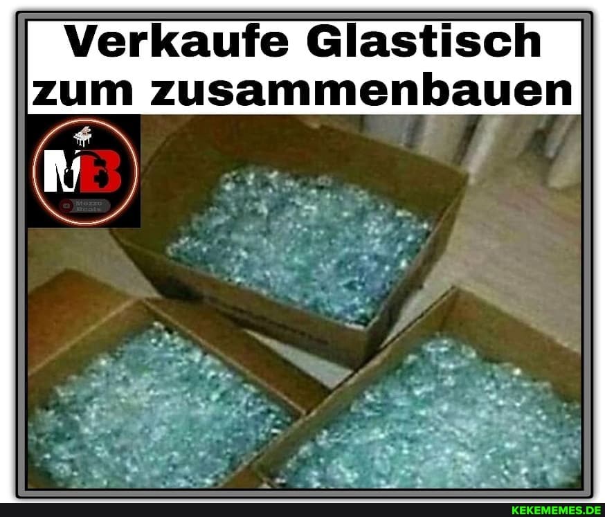 Verkaufe Glastisch zum zusammenbauen