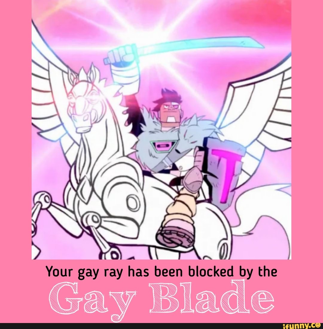 TS
o~
Your gay ray has been blocked by the
Gay Blade