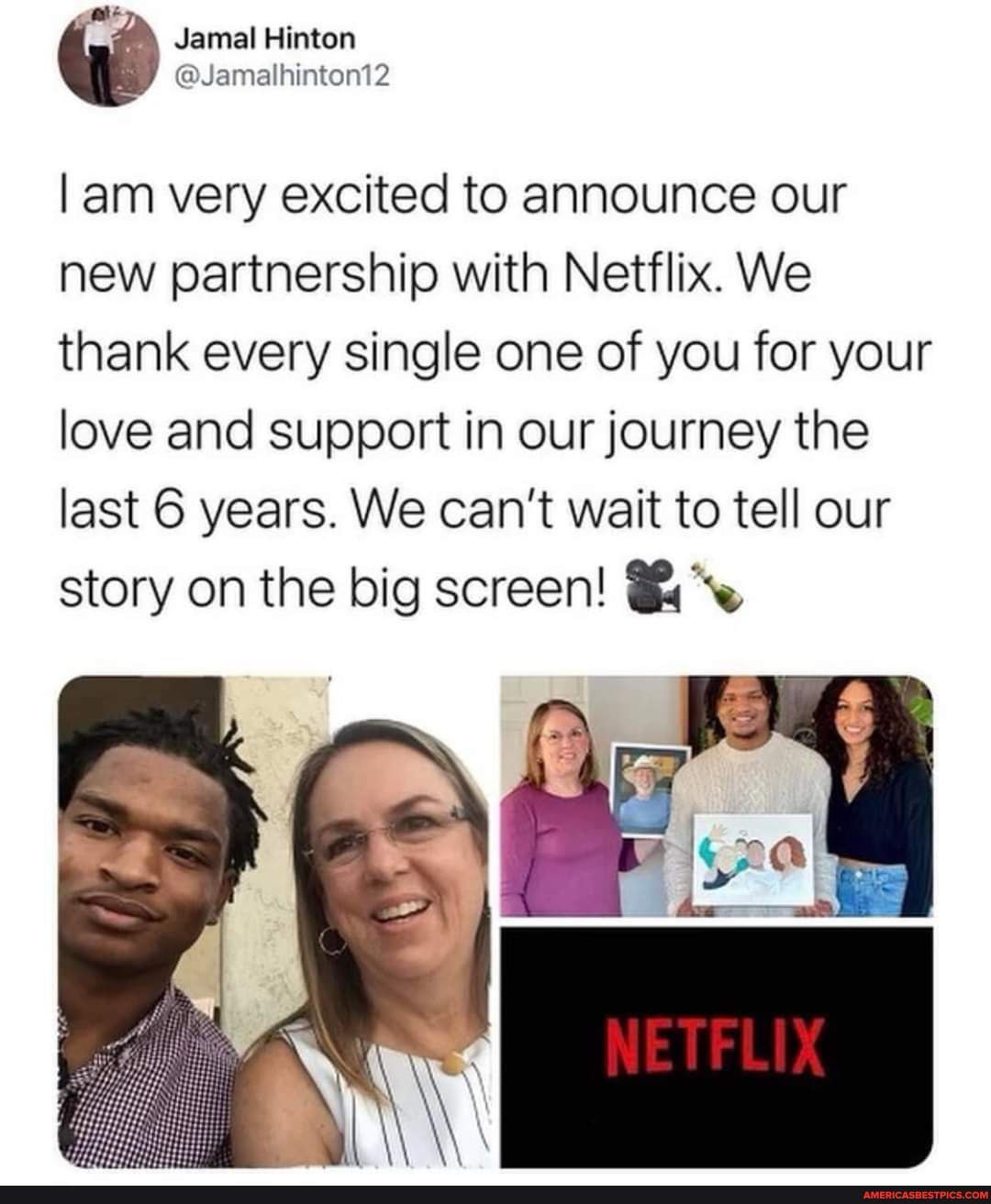 he jamal hinton ca jamalhintoni2 lam very excited to announce our new partnership with netflix we