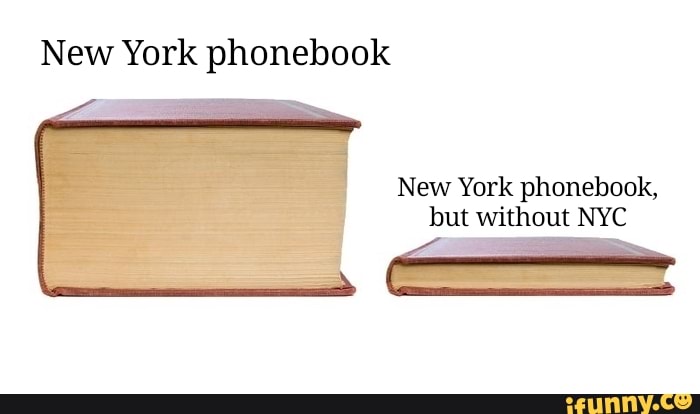 New York phonebook
New York phonebook, but without NYC