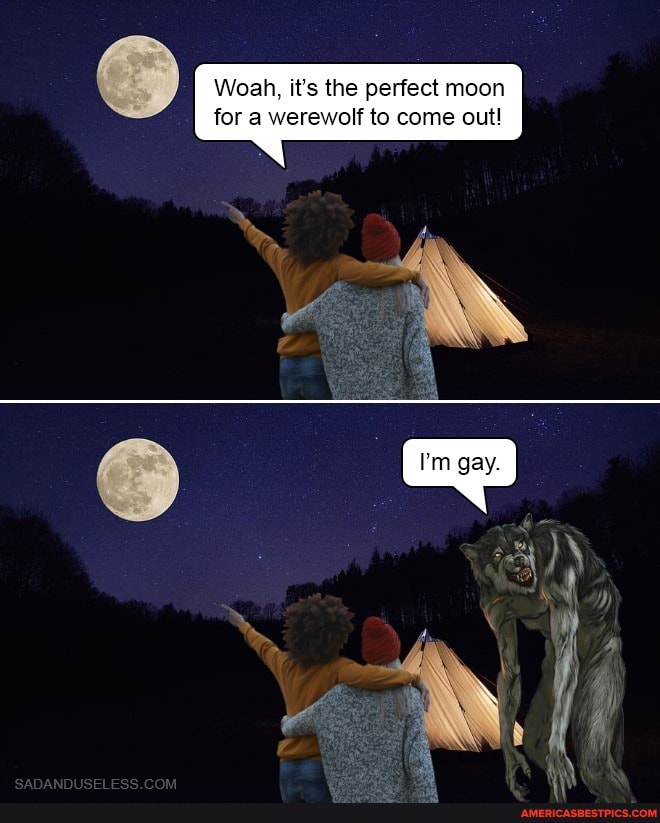 Woah, it's the perfect moon for a werewolf to come out!