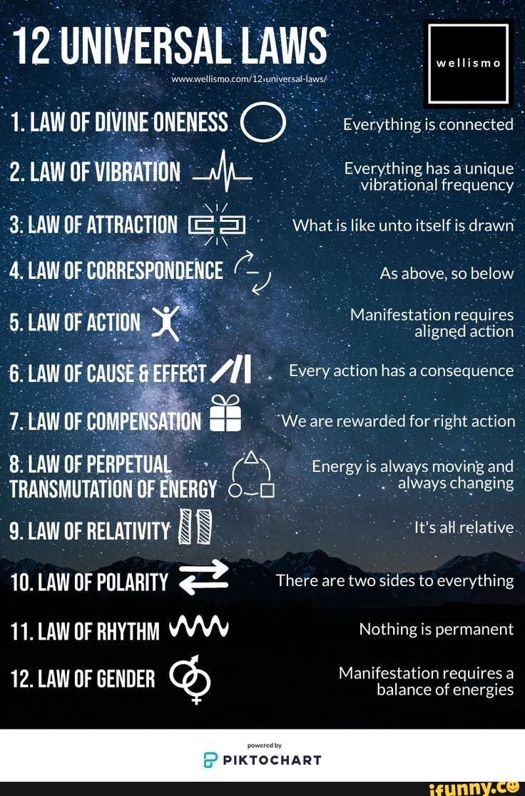 12 Universal Laws Law Of Divine Oneness Everything Is Connected Law Of Vibration Everything Has 1108