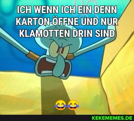 ICH WENN ICH EIN DENN KARTON ÖFFNE UND NUR KLAMOTTEN DRIN SIND