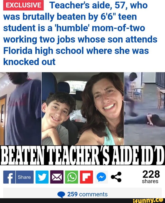 EXCLUSIVE I Teacher's aide, 57, who was brutally beaten by 6'6" teen