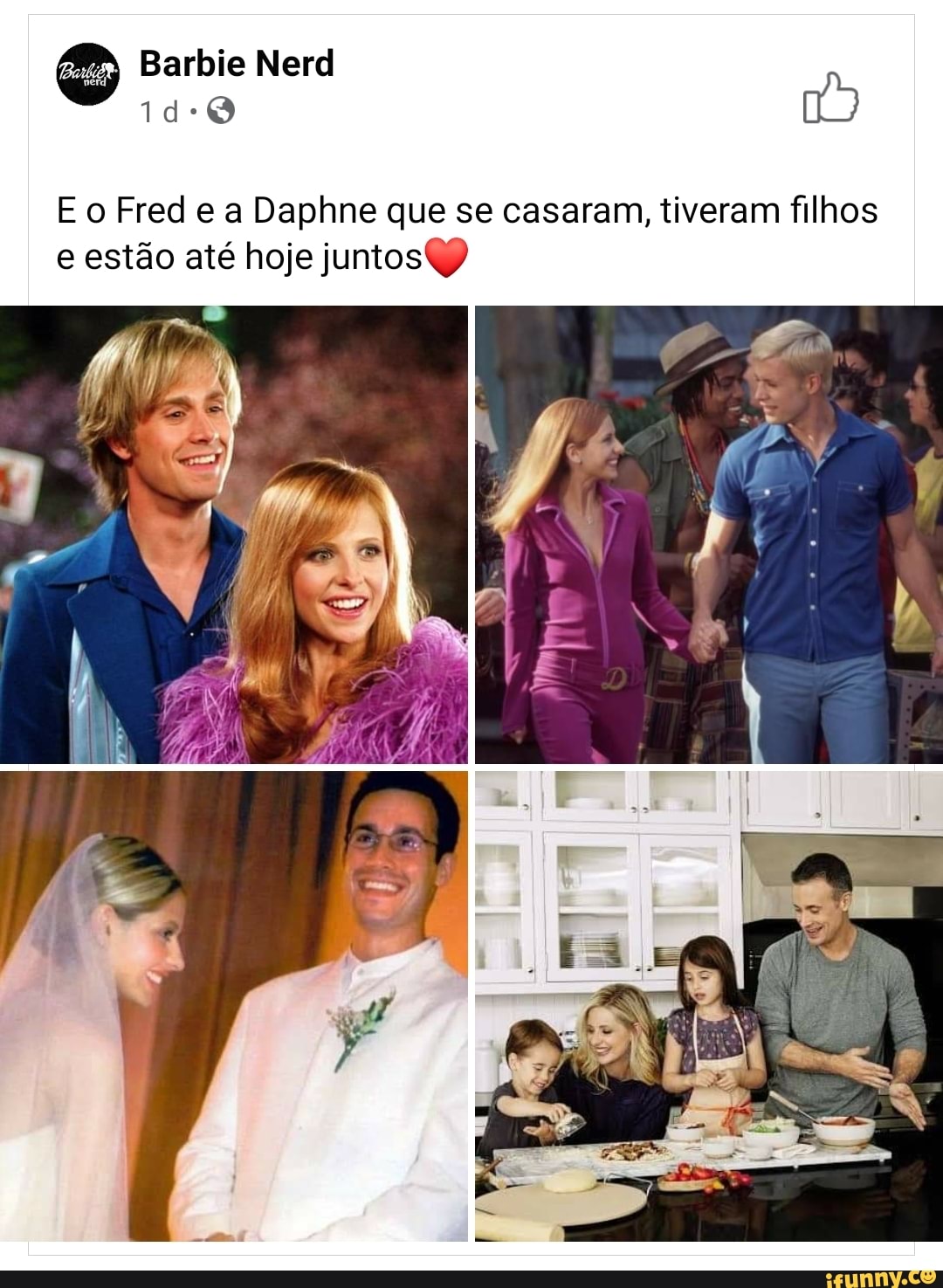 Barbie Nerd
E o Fred e a Daphne que se casaram, tiveram filhos e estão até hoje juntos