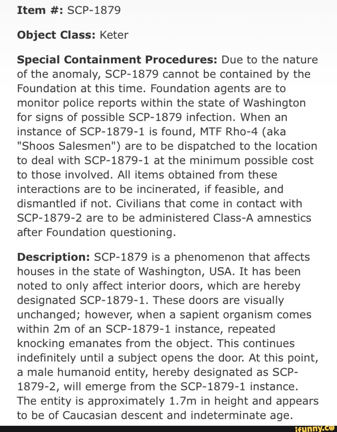 Кто такой scp 1879