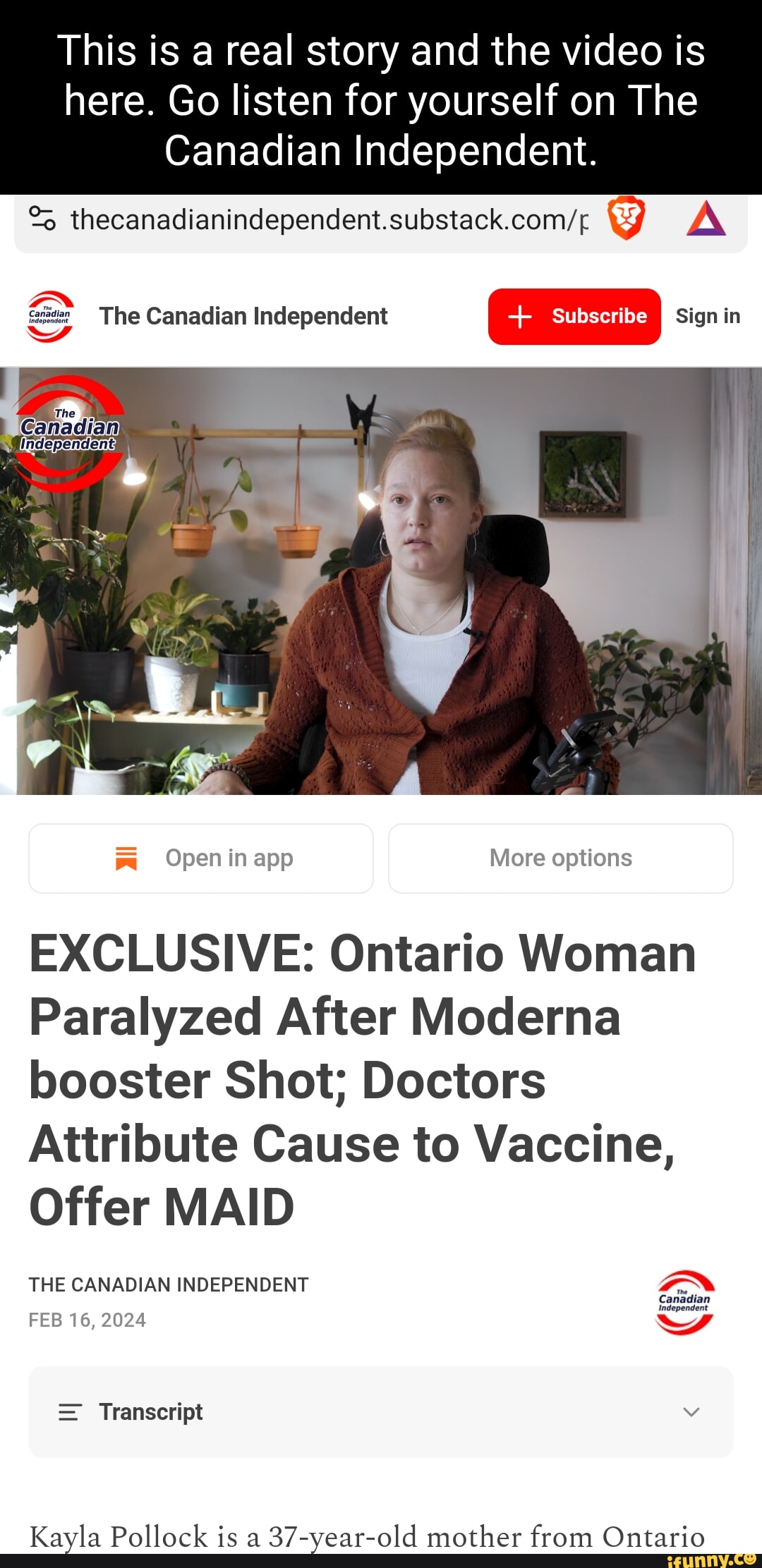This is a real story and the video is here. Go listen for yourself on ...