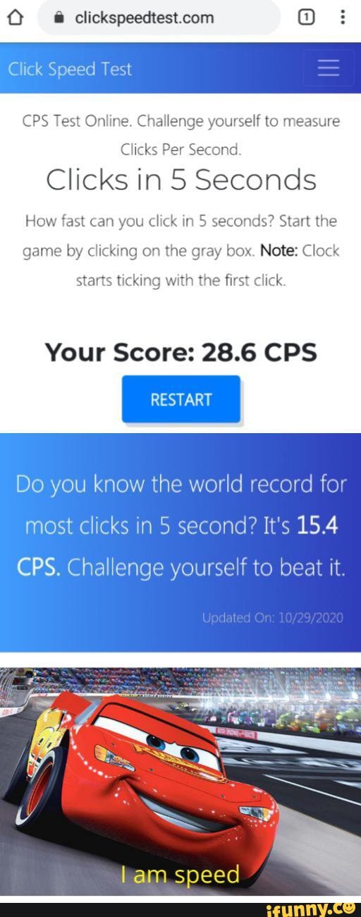 How fast can I CLICK? 