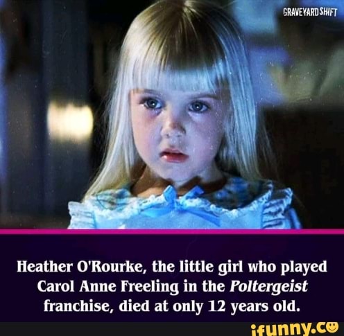 what did poltergeist girl died from
