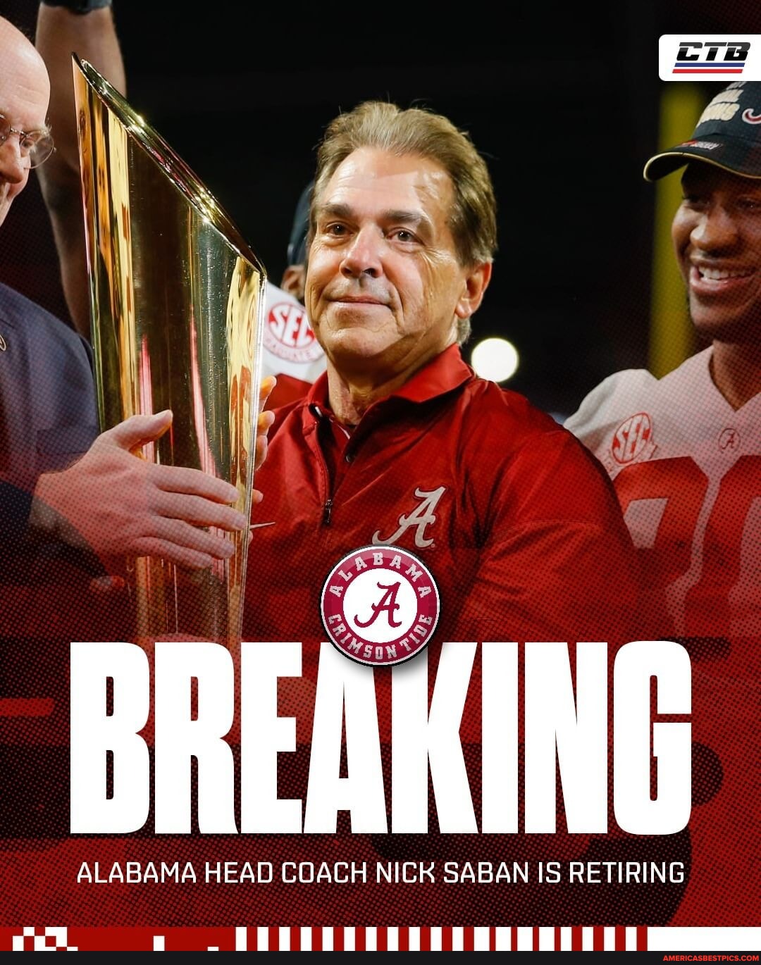 Alabama head coach Nick Saban is retiring per espn Another BOMBSHELL ...