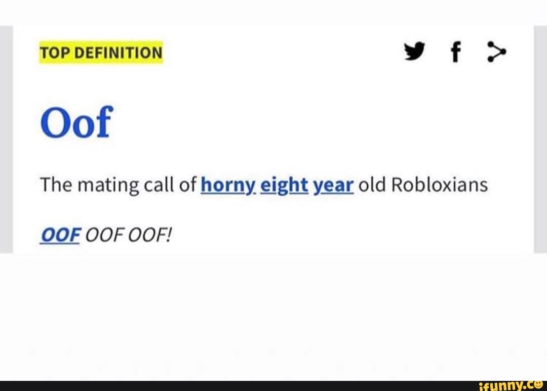 urban dictionary roblox oof