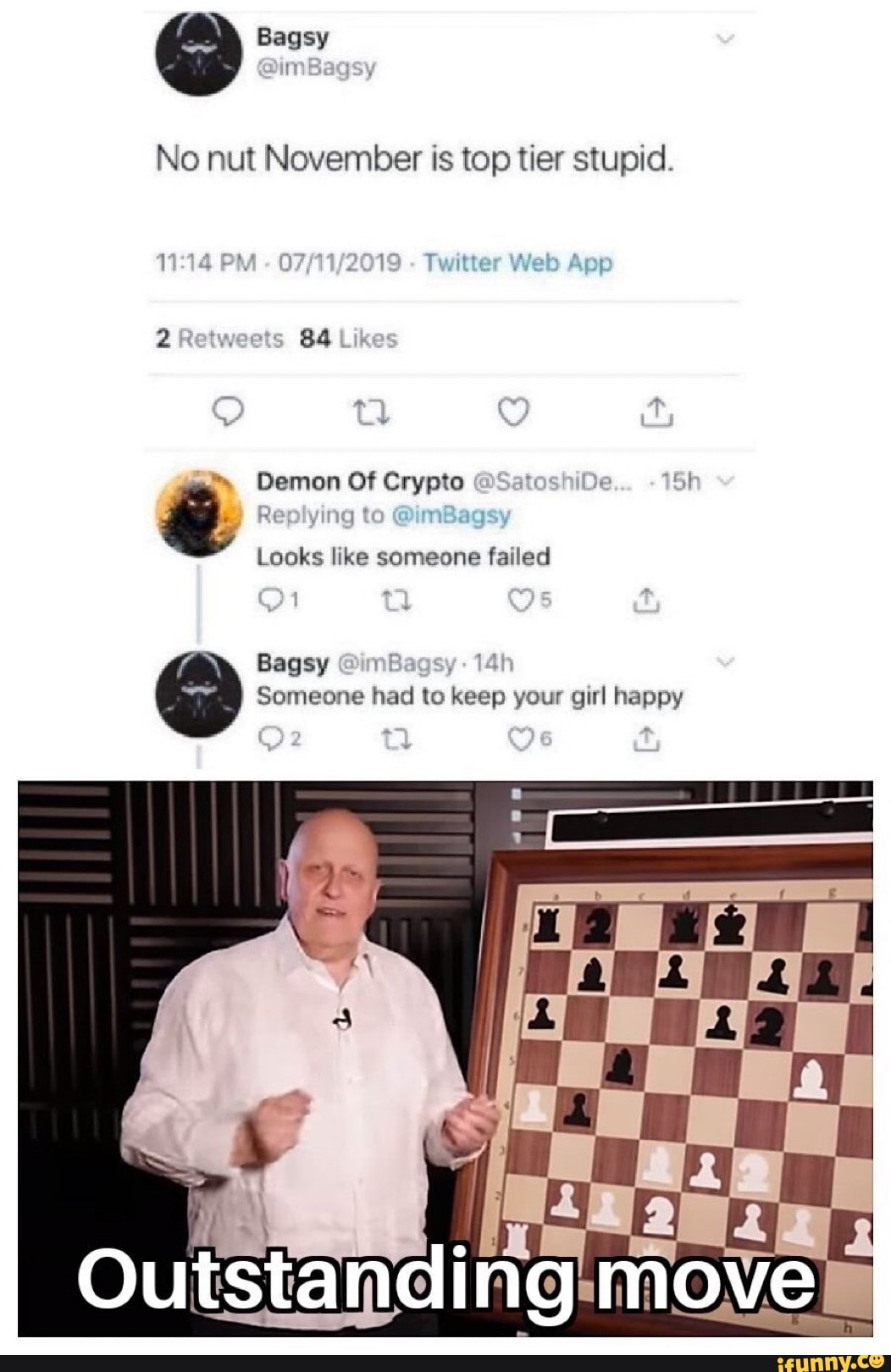 Your girl No nut November is top tier stupid. happy Bagsy _ E ' '. Someone  had lo keep - iFunny Brazil