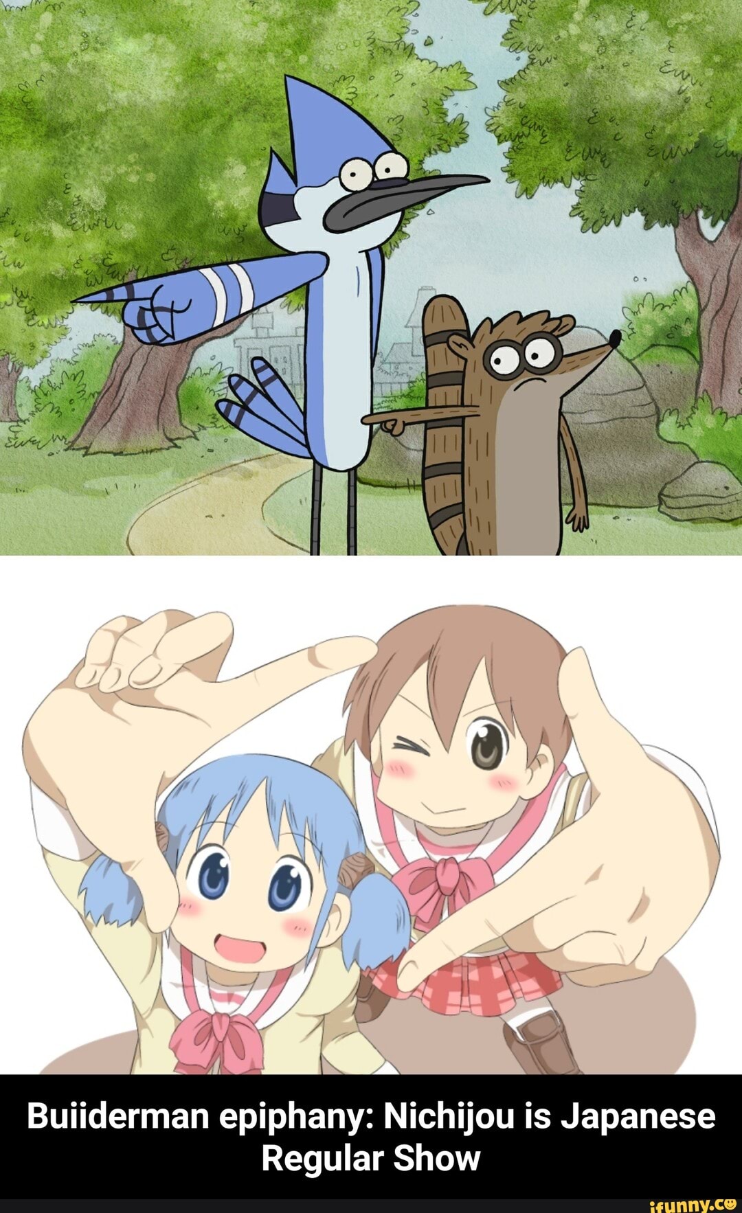 is Japanese
Is
ou
Regular Show
Bu - Buiiderman epiphany: Nichijou is Japanese Regular Show