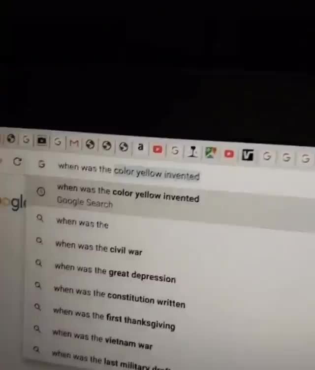 When was the color yellow invented )