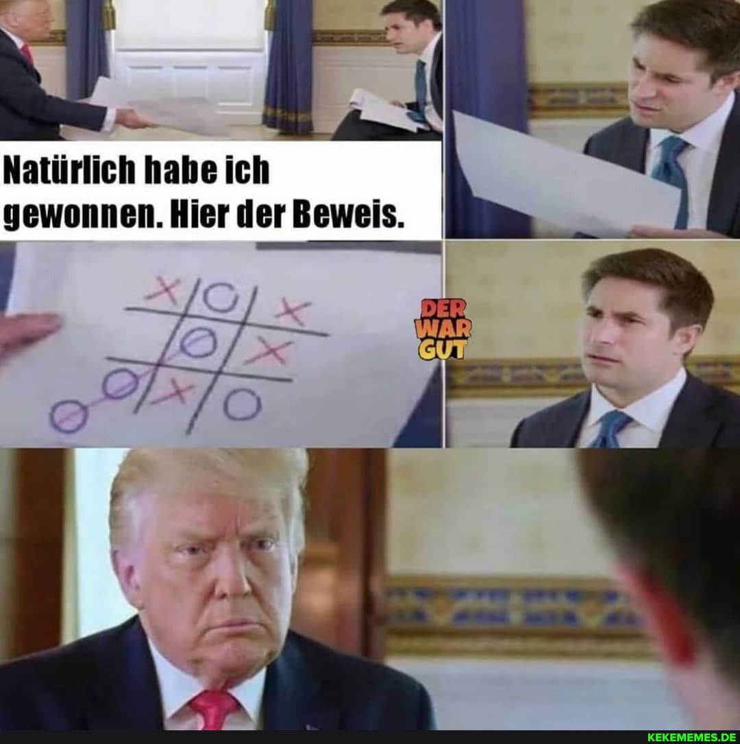 Natürlich habe ich gewonnen. Hier der Beweis. Beweis_