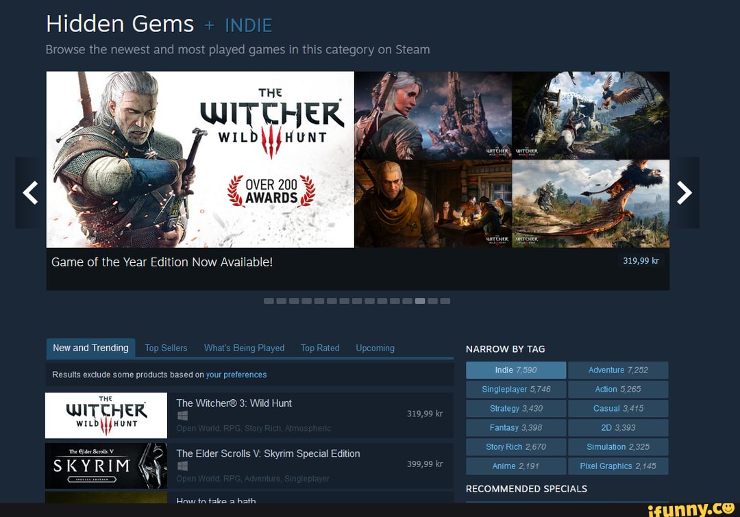 Hidden Gems + INDIE Browse the newest and most played games in this  category on Steam